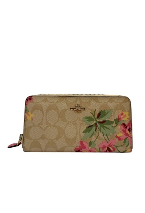 COACH - WALLET ZIP AROUND FLORAL